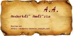 Anderkó Amázia névjegykártya